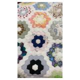 70 x 84 Hand Stitched Quilt ( Some Stains &