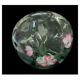 Artist Signed Fenton Rose Bowl