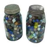 Blue Ball Quart Jar Marbles