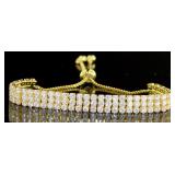 Elegant 5.00 ct White Topaz Bolo Bracelet