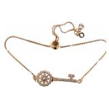 Rose Gold Antique Style Key Bracelet