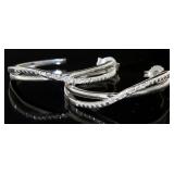 Diamond Designer Hoop Earrings