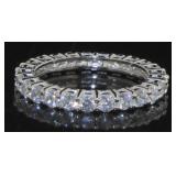 Brilliant 2.50 ct White Topaz Eternity Band
