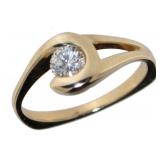 14kt Gold Brilliant 1/4 ct Diamond Solitaire Ring