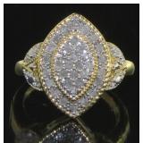 Antique Style 1/4 ct Marquise Diamond Ring