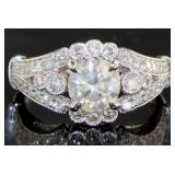 14kt Gold Round Brilliant 1.65 ct Diamond Ring