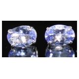 14kt Gold 1.25 ct Oval Cut Tanzanite Stud Earrings