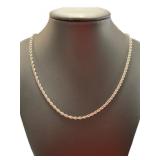 10kt White Gold 22" Rope Twist Necklace