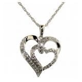 Double Heart Diamond Necklace