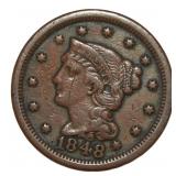 1848 Braided Hair Copper Large Cent