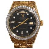 18kt Gold Rolex Day-Date Tobacco Finish President