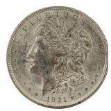 1921 Philadelphia Choice BU Morgan Silver Dollar