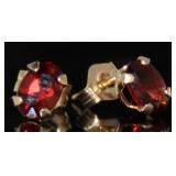 14kt Gold Natural Garnet Stud Earrings