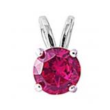 Round 2.00 ct Ruby Solitaire Pendant