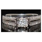 14kt Gold Princess Cut 1/2 ct Diamond Ring