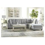 Ashley 80804 Falkirk Steel Sectional Sofa w/Chaise