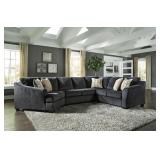 Ashley 41303 Eltmann Slate 3 pc Sectional Sofa