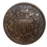 1866 Copper Two Cent Piece *Key Date