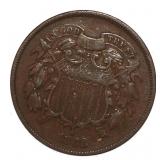 1868 Copper Two Cent Piece