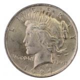 1924 Philadelphia BU Peace Silver Dollar