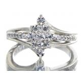 Antique Style Marquise 1/4 ct Diamond Ring