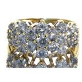 14kt Gold Brilliant 2.00 ct Diamond Cluster Ring