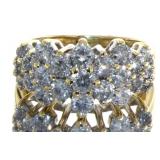 14kt Gold Brilliant 2.00 ct Diamond Cluster Ring