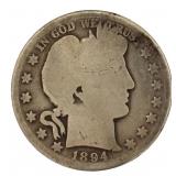 1894 Barber Silver Half Dollar