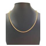 10kt Gold Rope Twist 22" Necklace *HEAVY