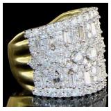 14kt Gold Brilliant 2.50 ct Diamond Designer Ring