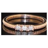 10kt Rose Gold Diamond Designer Ring