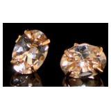 14kt Rose Gold 1.25 ct Morganite Stud Earrings