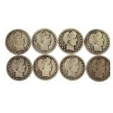 Mixed Date: Barber Silver Quarter Dollar