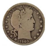 1903 Barber Silver Half Dollar