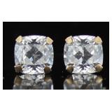 10kt Gold 2.00 ct Swarovski Stud Earrings