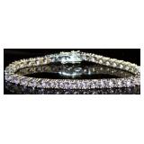 Round 14.50 ct Tanzanite Tennis Bracelet