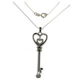 Antique Skeleton Key Diamond Necklace