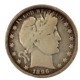 1896 Barber Silver Half Dollar