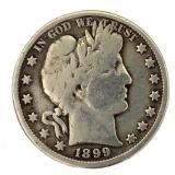 1899 Barber Silver Half Dollar