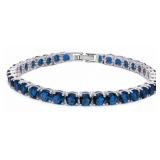 Brilliant 14.50 ct Sapphire Tennis Bracelet