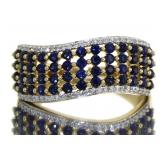 10kt Gold Natural 1.66 ct Sapphire & Diamond Ring