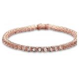 Brilliant Round 7.50 ct Morganite Tennis Bracelet