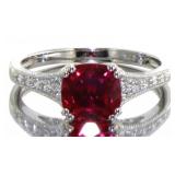 Cushion Cut 1.50 ct Ruby Dinner Ring