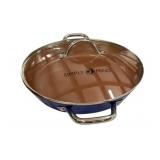 12 in Simply Ming Copper Non Stick Skillet (Gray)