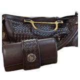 Chocolate Weave Mangano Purse