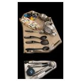 Estate Kitchen Utensils, Skillets & Baking Pan