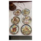 (6) Franklin Mint Teddy Bear Plates