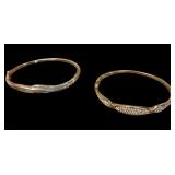 (2) Goldtone Bangle Bracelets w