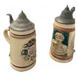 (2) German Beer Steins