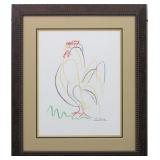 Rooster Silkscreen By Pablo Picasso